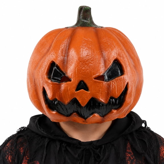 Halloween Pumpkin Head Jackolantern Costume Mask Vintage Wearable Pumpkin Face Costume Party Supplies Trick or Treat Favors 1 Pcs Design 1