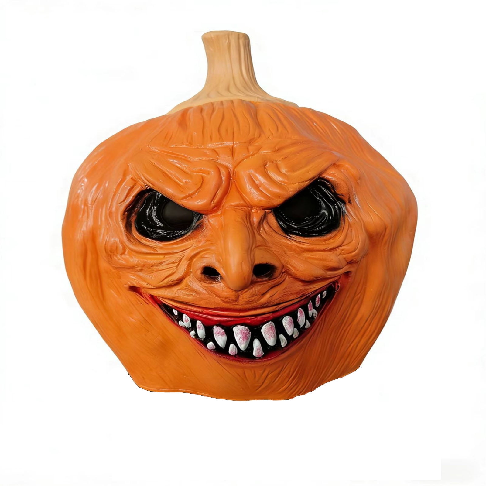 Halloween Pumpkin Head Mask,LARP Realistic Scary Pumpkin Mask Costumes ...