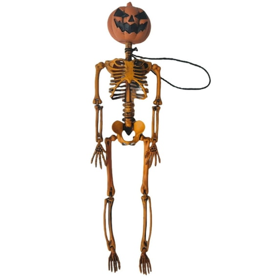 Halloween Pumpkin Head Skeleton Decor - , Hanging, Scary Design, for Party Home Garden Decor