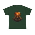thumbnail image 1 of Halloween Pumpkin Head Unisex Heavy Cotton Tee T-Shirt, 1 of 12
