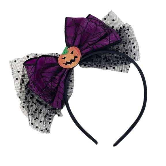 Halloween Pumpkin Headband Bow Head Bands Party Accessory Photography Props Halloween Head Decoration