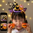 thumbnail image 1 of Halloween Pumpkin Headband DIY Kit for Children, Glow-in-the-Dark Pipe Cleaner Materials for Party Dress-Up and Spooky Fun, 1 of 7