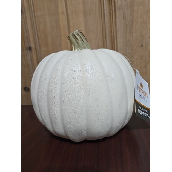 Halloween Pumpkin Hollow White 9" craft foam decorative pumpkin
