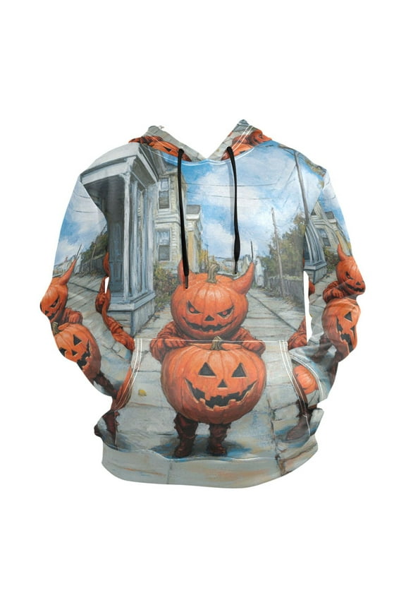 Halloween Pumpkin Imps Men’s Hoodies Sweatshirt Fleece Jackets Long Sleeve Sweatshirts