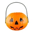 thumbnail image 1 of Halloween Pumpkin Jack O' Lantern Candy Bucket (Orange) 8" | Trick or Treat bucket | Portable Pumpkin Candy Bucket Bags with Handle for Children Kids Party Supplies, 1 of 5