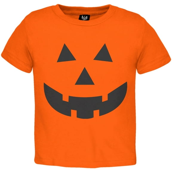Halloween Pumpkin Jack-O-Lantern Face Toddler T-Shirt - 4T