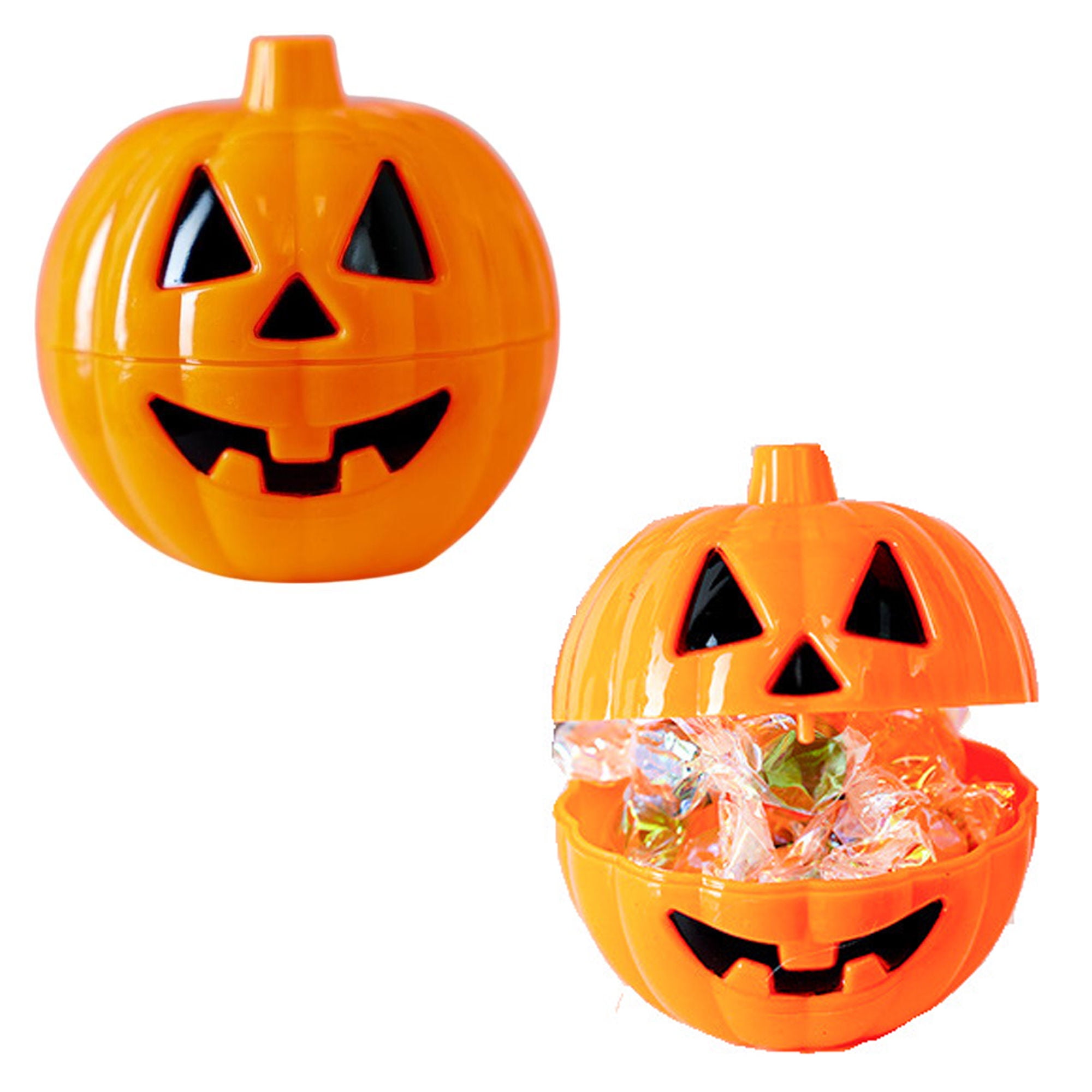 Halloween Pumpkin Jar With Lid, Spooky Pumpkin Candy Bowl Food Storage Container, Halloween