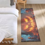 Halloween Pumpkin King Bedroom Runner Rug 2x 6 Non Slip Carpet Indoor Home Area Rug Living Room