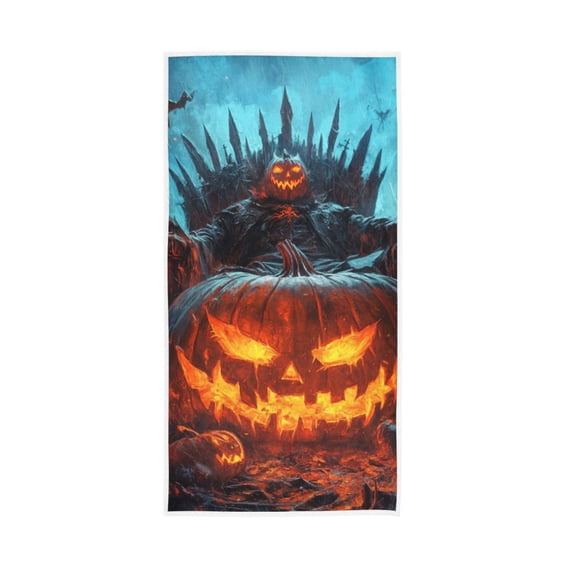 Halloween Pumpkin King Face Towel Absorbent Hand Towels Bath Sport Gym