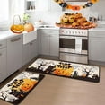 thumbnail image 1 of Halloween Pumpkin Kitchen Rug Set of 2 Trick or Treat Decorations Kitchen Mat Non Slip, Holiday Floor Mat for Home Kitchen Decorations, Sink, Office, Laundry 17"x47"+17"x30", 1 of 6
