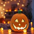 thumbnail image 1 of Halloween Pumpkin LED Light Lamp Blow Molded Lantern Home Decor Realistic Design Bar Horror Theme, 1 of 9