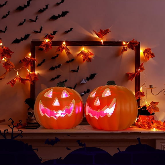 Halloween Pumpkin LED Light Lamp Creat Lantern Home Props Pumpkin Bar Horror for Halloween Festive Home Accents