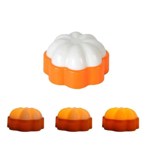 Halloween Pumpkin LED Night Lights, 10-Key Remote Control Timing Warm Yellow Light, 4 Pack with Remote Controller, Halloween Themed Decorative Lamp for Indoor Party Home Bedroom Living Room Holiday A