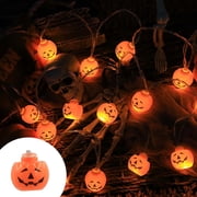 Halloween Pumpkin LED String Lights Battery Operated 118in Orange Jack-o-Lantern Lights for Fall Decor Halloween Decor Party