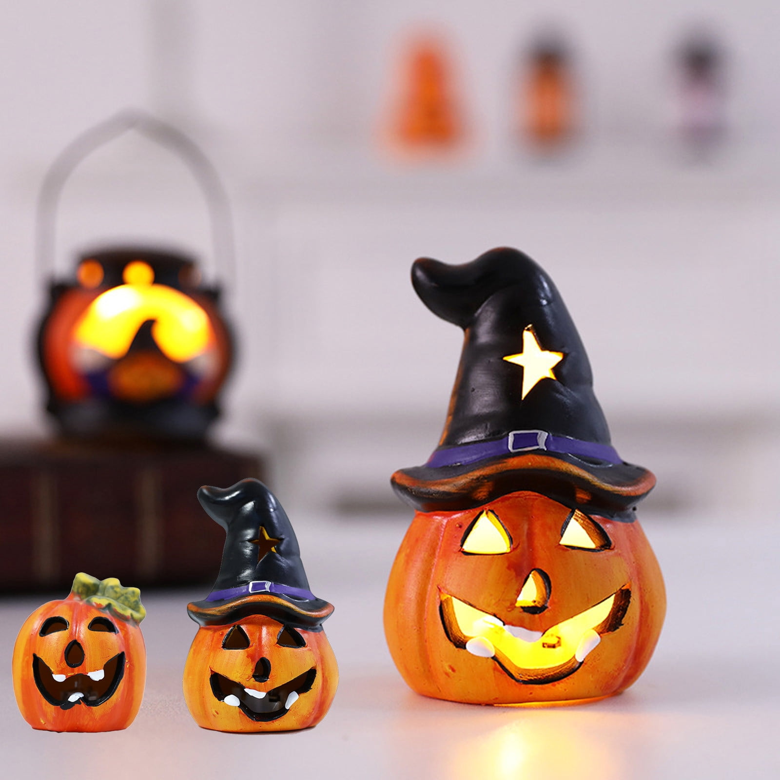 Halloween Pumpkin Lantern Decoration, Light Up Jack O Lantern Skeleton ...