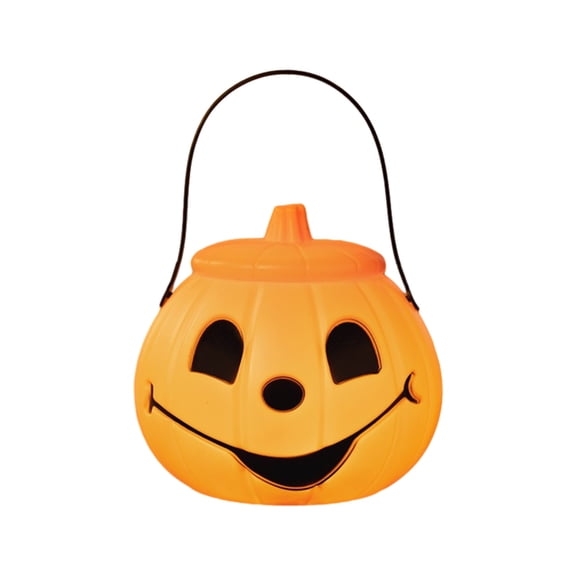 Halloween Pumpkin Lantern Jar, Pumpkin Shaped Candy Jar, Hanging Light for Home Party Porch Halloween Decor Orange