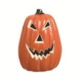 thumbnail image 1 of Halloween Pumpkin Lantern, LED Lighted Halloween Decoration, Realistic Hollow Carved Pumpkin with Battery Operated LED Lights, Durable Blow Molded Halloween Prop for Home and Bar Decor, 1 of 5