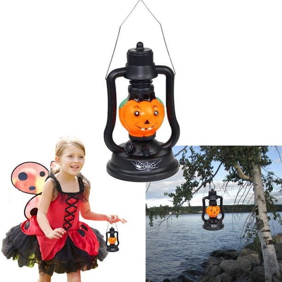 Halloween Pumpkin Lantern Party Light Up Pumpkin Design Halloween Lantern Scary Light Up Lantern Holiday Party Decoration Accessory Trick or Treat …