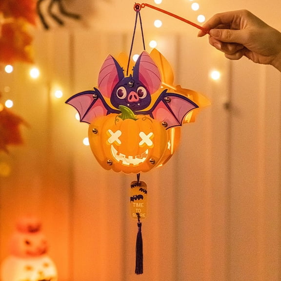 Halloween Pumpkin Lantern ,Small Night Light Vintage Led Light,,Halloween Outdoor Light Decor,Halloween Children's Handheld Luminous Projection for Halloween Party, Yard, Patio, Porch
