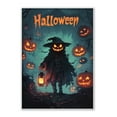 thumbnail image 1 of Halloween-Pumpkin Lantern Wizard Night Tour 500 Piece Adult Jigsaw Puzzle, Intellectual Challenge, Home Wall Decoration, Holiday Party, Birthday Gift, Adult Fun Jigsaw Puzzle. Size: 20.5 x 15in, 1 of 6