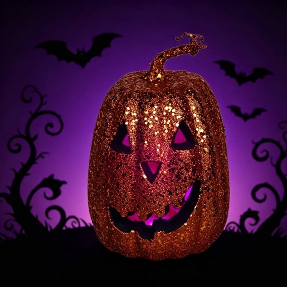 Halloween Pumpkin Light LED Pumpkin Lantern Ornament Festival Tabletop Ornament Nightlight for Halloween Home Table Decor(C)