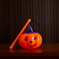 thumbnail image 1 of Halloween Pumpkin Light Portable Lantern with Funny Expressions Handheld LED Lamp for Kids Party Kindergarten Trick or Treat Props, 1 of 6