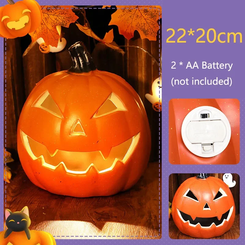 Halloween Pumpkin Lights Jack O Lantern Battery Operated Vintage Light ...