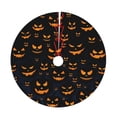 thumbnail image 1 of Halloween Pumpkin Linen Tree Skirts 48" for Holiday Party Decor Gift, 1 of 5