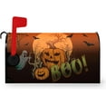 thumbnail image 1 of Halloween Pumpkin Magnetic Mailbox Cover Standard Size 21x18 in Spooky Ghost Boo Mailbox Wraps Scary Moon Night Bat Letter Box Cover for Garden Yard Home Outdoor Decorations, 1 of 6