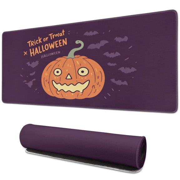 Halloween Pumpkin Mouse Pad,Rectangle Large NonSlip Rubber Base Mousepad for Laptop Office Mousepad Gaming for Gaming Gifts (31.5x11.8in)