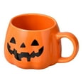 thumbnail image 1 of Halloween Pumpkin Mug 12oz - Cute Ceramic Coffee Cup with Smiling Lantern Face - Fun Trick or Treat Themed Drinkware for Hot Chocolate, Tea & Coffee - Gift for Adults & Kids, 1 of 8