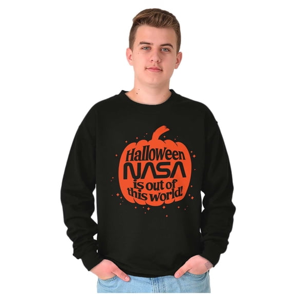 Halloween Pumpkin NASA Jack O Lantern Unisex Plus Size Sweatshirt Brisco Brands 3X