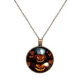 thumbnail image 1 of Halloween Pumpkin Necklace Personalized Custom Photo Round Pendant Adjustable Stainless Steel Necklaces with Gift Box for Men Women Mothers Valentine's Jewelry Gift, 1 of 6