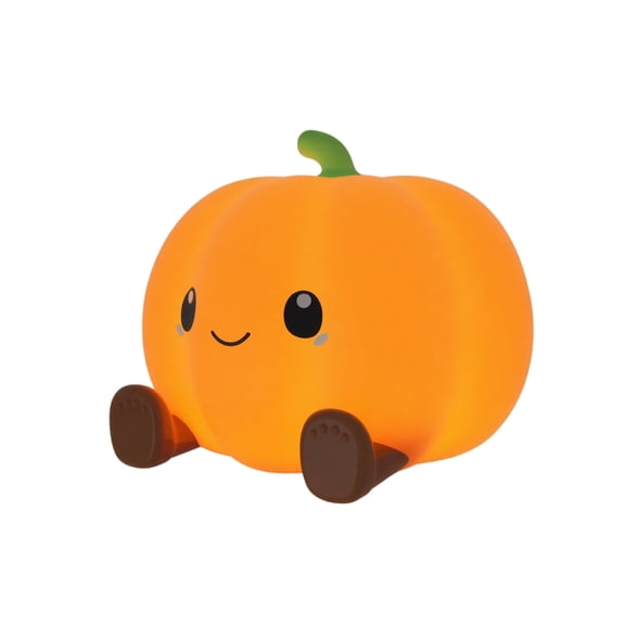 Halloween Pumpkin Night Light Auto Off 20 Minutes Timer Rechargeable Cute Cartoon Pumpkin Lamp Gentle Light for Nursery Bedroom Halloween Decor