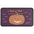 thumbnail image 1 of Halloween Pumpkin Non Slip Washable Door Mat Ghost Boo Spooky Welcome Mat Retro for Entry Floor Mat Set Living Room Bedroom Bathroom Crystal Velvet 30x17 Inches, 1 of 7