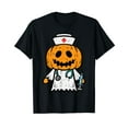 thumbnail image 1 of Halloween Pumpkin Nurse Cute ER Nicu Costume Scrub Top Mens Womens T-Shirt, 1 of 5
