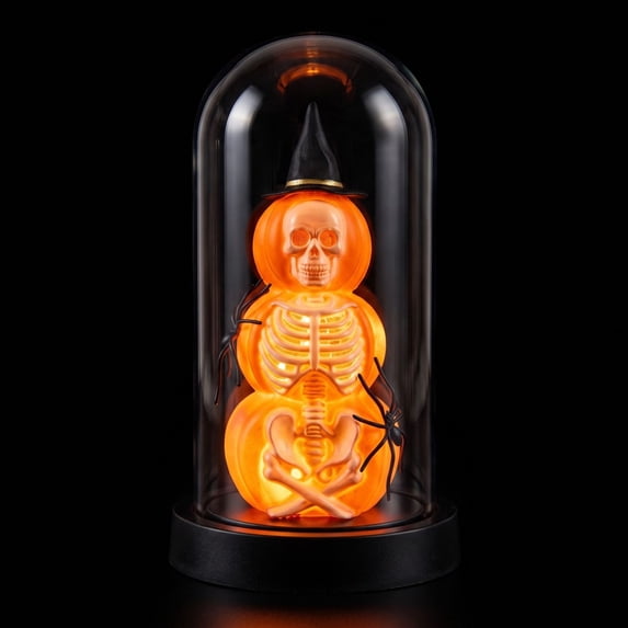 Halloween Pumpkin Ornaments, Plastic Skeleton Pumpkin Decorations and Scene Layout Props for Haunted House, Spooky Party Decor, Holiday Displays, and Unique Gifts