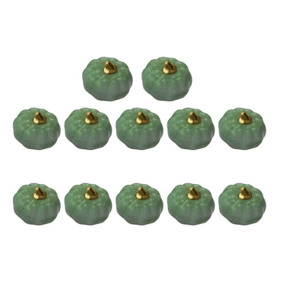 Halloween Pumpkin Ornaments Set of Twelve Multi-Color Foam Decorations for Holiday Display and Festive Home Decor Party Scene Arrangements