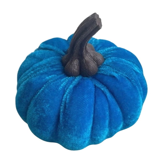 Halloween Pumpkin Party Decorations, Simulation Pumpkin Figurine for Fall Party Gift, Blue
