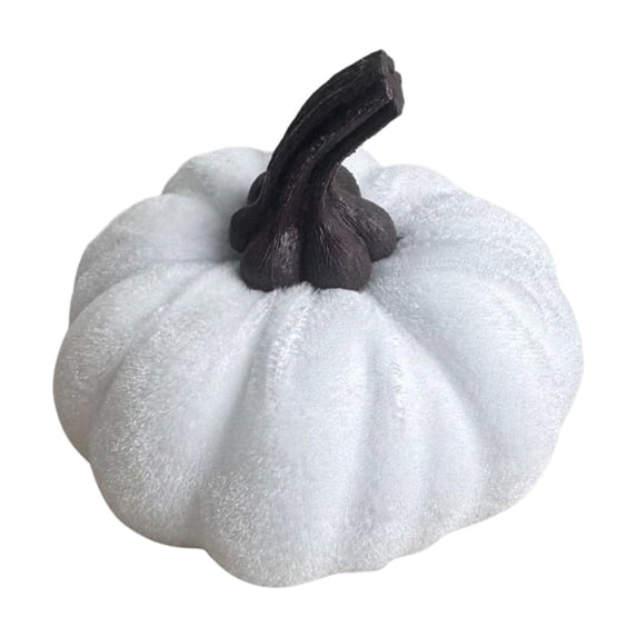 Halloween Pumpkin Party Decorations, Simulation Pumpkin Figurine for Fall Party Gift, White