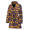 thumbnail image 1 of Halloween Pumpkin Pattern Women Bathrobe One Size Univeral Fits, Halloween Decorative Fashion Lightweight Plush Fleece Long Robe For Women, 1 of 3
