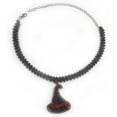 thumbnail image 1 of Halloween Pumpkin Pendant Necklace for Women CZ Rhinestone Ghost Witch Hat Choker Necklace Chain Fashion Holiday Halloween Costume Accessory Jewelry, 1 of 4