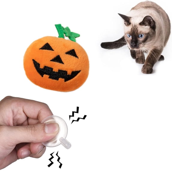 Halloween Pumpkin Pet Biting Toys Funny Soft Plush Dog Tooth Grinding Ball Can Make Sounds Dog Training Toys Pet Products,Pet Enrichment Toys,Gifts for Pets and Pet Lovers(d)