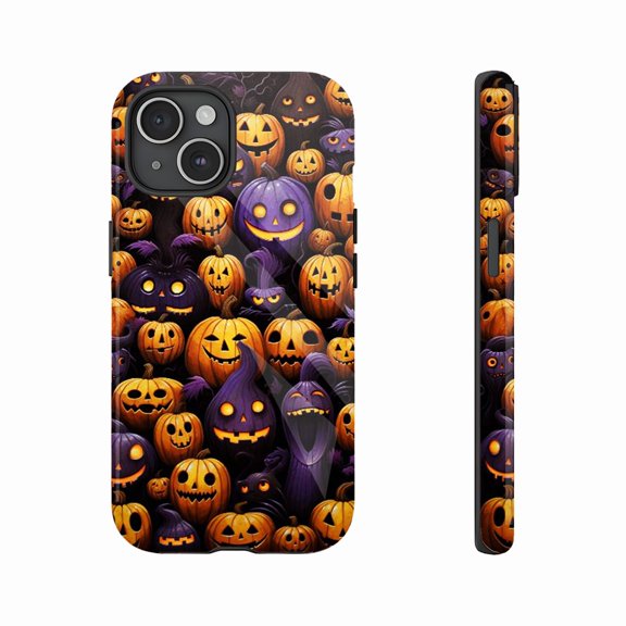 Halloween Pumpkin Phone Case Spooky-Chic Design with Glowing Jack-o'-Lantern Patterns – Trendy Decorative Case for iPhone 11/12/13/14/15/16 (Pro Max/Plus), Perfect for Teens & Adults Who Love Festive