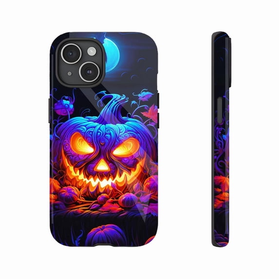 Halloween Pumpkin Phone Case with Glowing Design Perfect for iPhone Users This Fall - Compatible with iPhone 11/12/13/14/15/16 (Pro Max/Plus)