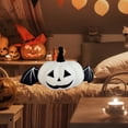 thumbnail image 1 of Halloween Pumpkin Pillow with Bat Wings, White Ghost Shaped Spooky Plush Pillows for Holiday Party Home, Decor for Living Room Bedroom, 18x7 Inch,White, 1 of 6