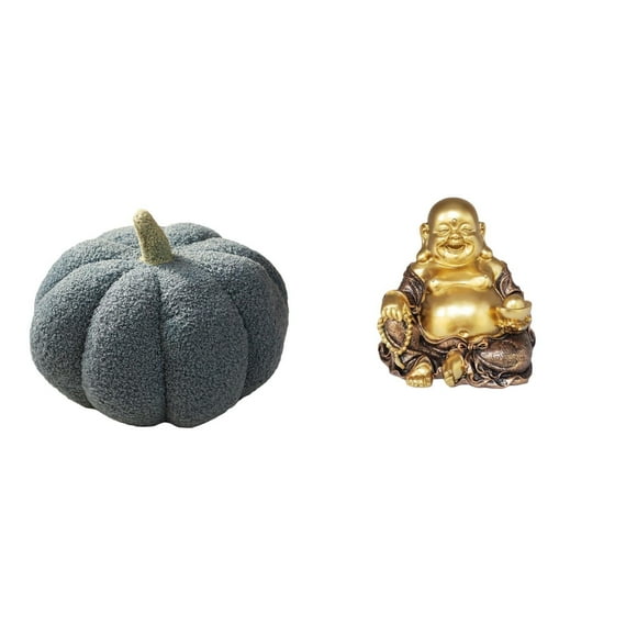 Halloween Pumpkin Pillow Buddha Sculpture Plush Cushion Soft Decorative Home Living Room Ornament