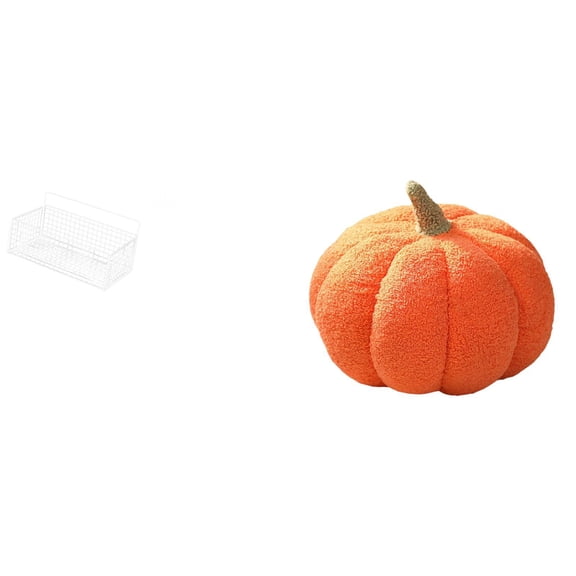 Halloween Pumpkin Pillow Hanging Storage Basket Wall Organizer Plush Material for Living Room Bedroom Decor