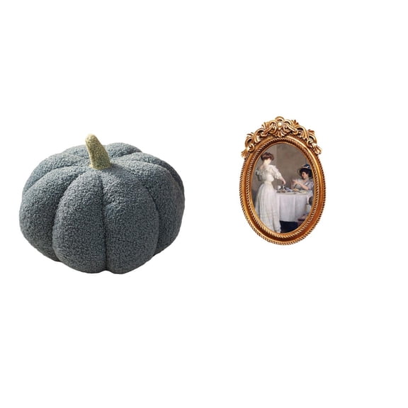 Halloween Pumpkin Pillow Plush Toy Photo Frame Soft Plush Material for Bedroom Sofa Living Room Office Display
