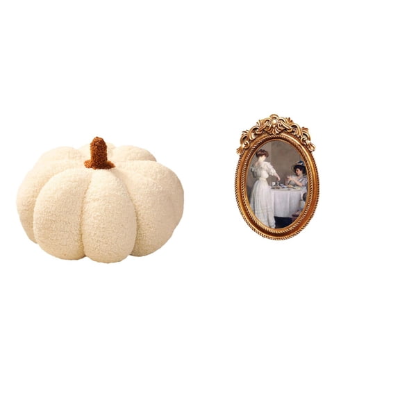 Halloween Pumpkin Pillows Plush Picture Frame Tabletop Display Eco Friendly Resin for Home Office Studio